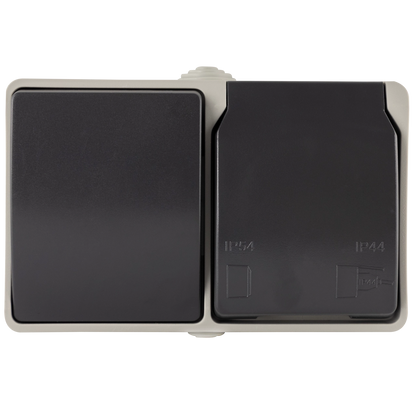 REV Aquabase Wechselschalter + Steckdose Aufputz | IP44