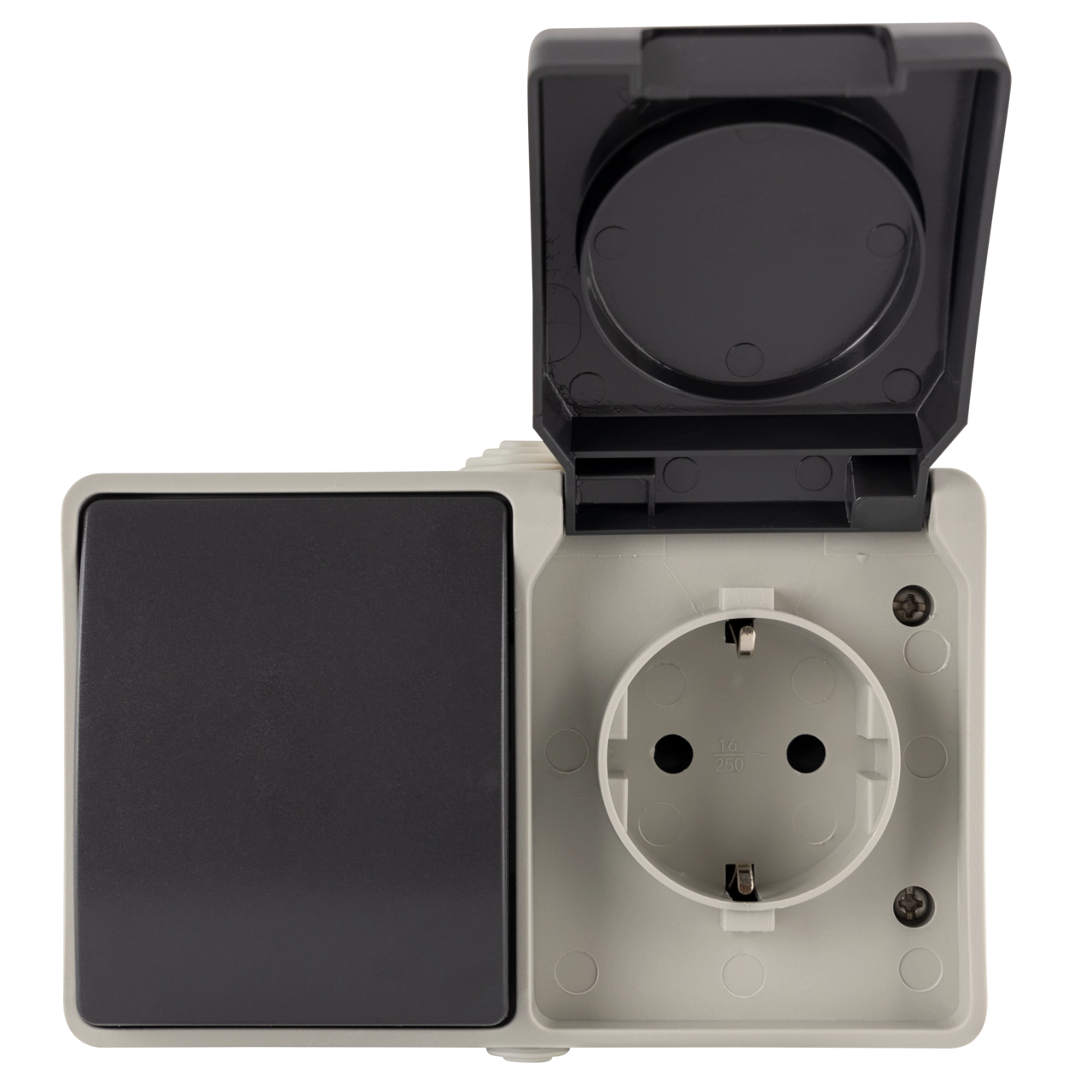 REV Aquabase Wechselschalter + Steckdose Aufputz | IP44