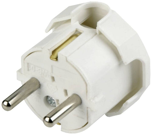 Schutzkontakt-Winkelstecker | Kunststoff | Weiß