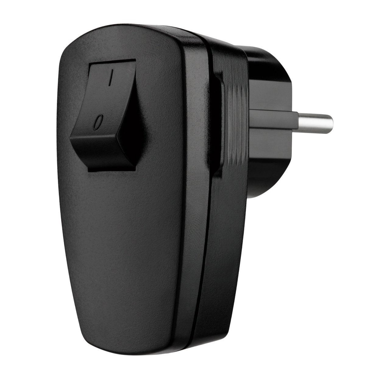 REV Schutzkontakt Stecker mit Schalter | IP20 | 16A | 230V | schwarz