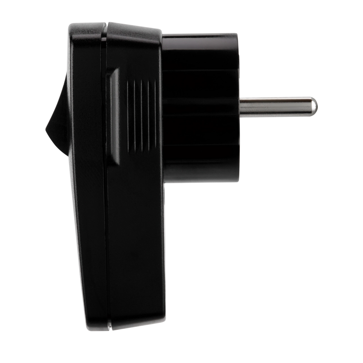 REV Schutzkontakt Stecker mit Schalter | IP20 | 16A | 230V | schwarz