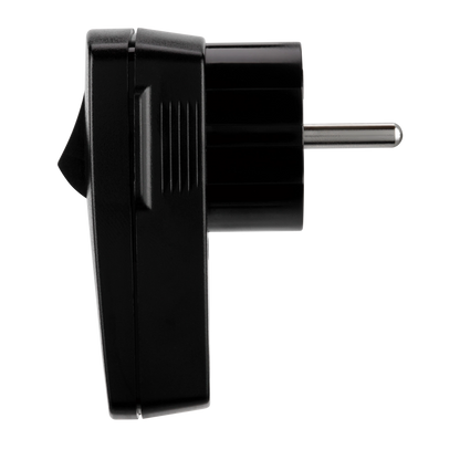 REV Schutzkontakt Stecker mit Schalter | IP20 | 16A | 230V | schwarz