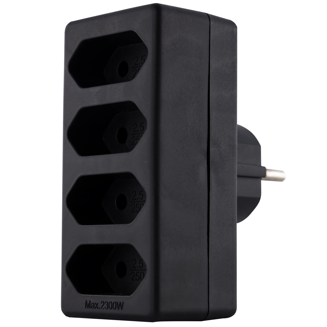 REV Übergangsstecker 4-fach | IP20 | 230V | schwarz