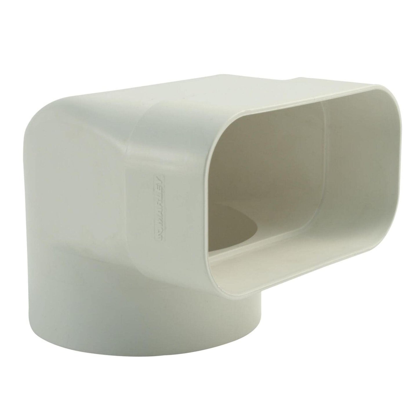Umlenkstück Flachkanalsystem m.Stutzen RA125mm (Da), weiß