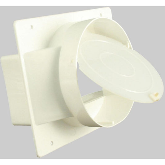 Adapter  150 auf Flach-Kanal 220x90 mit Rückstauklappe