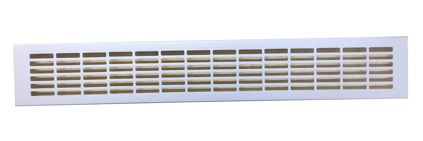 Lüftungsstegblech Alu matt 500x80mm,Rechteckloch.30x6mm