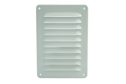 Lüftungsgitter aus Aluminium wetterfest, 150x215mm, weiß