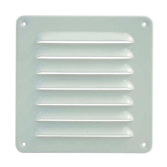 Lüftungsgitter aus Aluminium wetterfest, 195x195mm, weiß