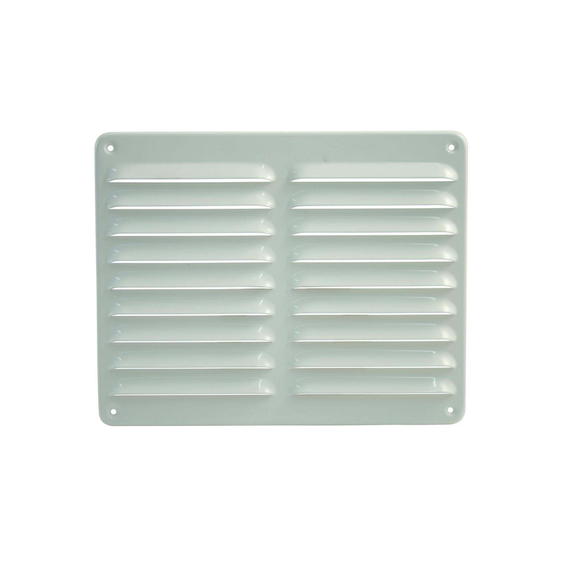 Lüftungsgitter aus Aluminium wetterfest, 245x195mm, weiß