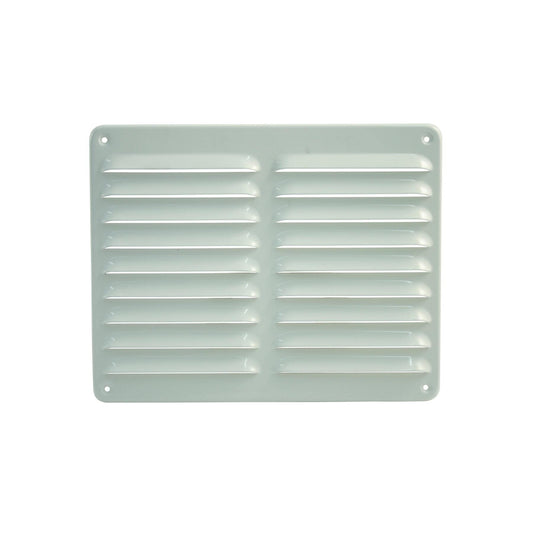 Lüftungsgitter aus Aluminium wetterfest, 245x195mm, weiß