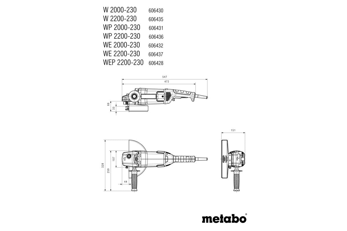 Metabo Winkelschleifer WE 2200-230