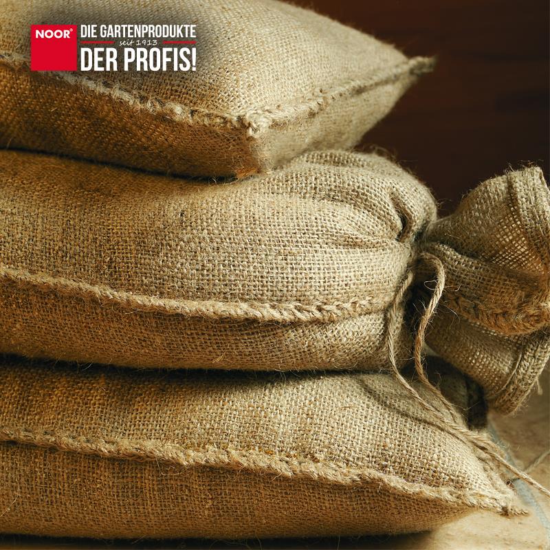 NOOR Jutesäcke 10er pack (60x30cm) Sandsack mit Bindeband, robust, reissfest
