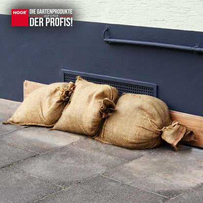 NOOR Jutesäcke 10er pack (60x30cm) Sandsack mit Bindeband, robust, reissfest