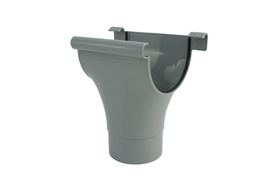 Stutzen für Dachrinne RG/DN 100/75 grau