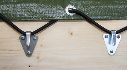 Kerbl Hakenplatte Dreiloch | verzinkt [50x40mm] 2 Stück