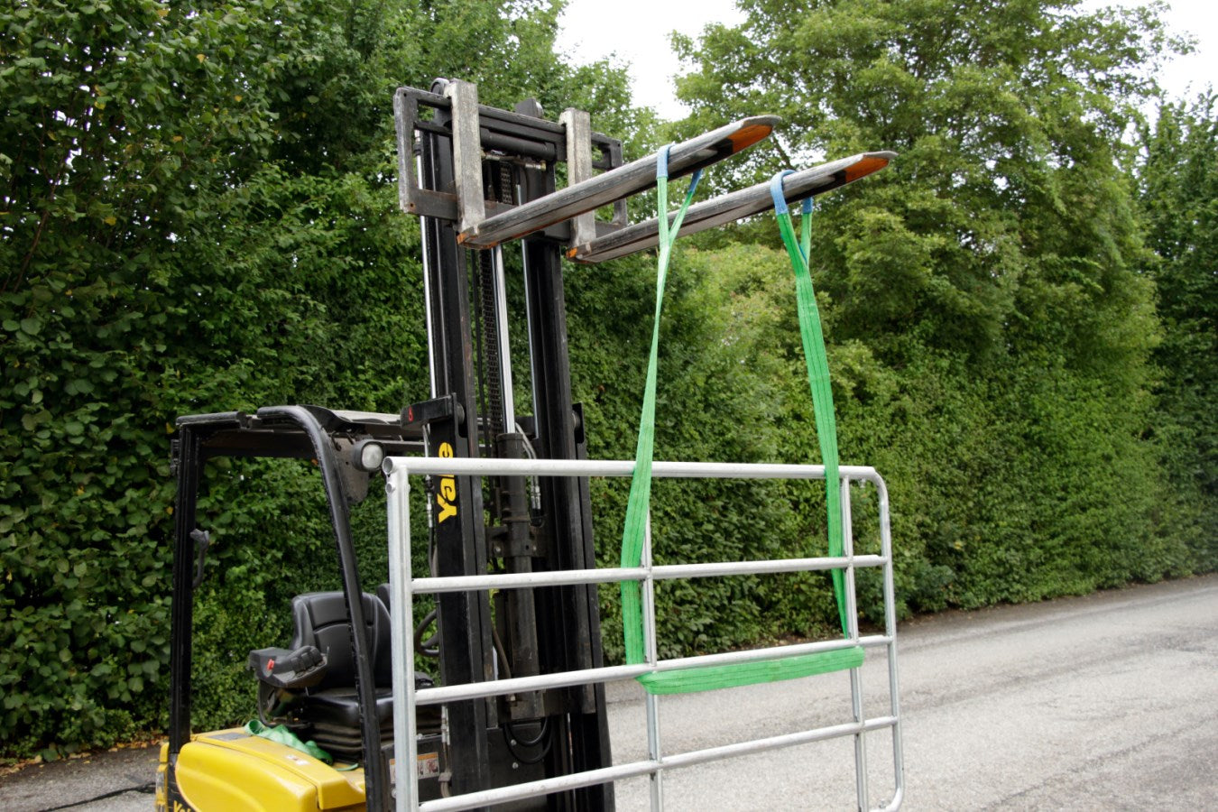 Kerbl Hebeband 2-lagig | Tragfähigkeit 4/8t | Umfang 4m | grau