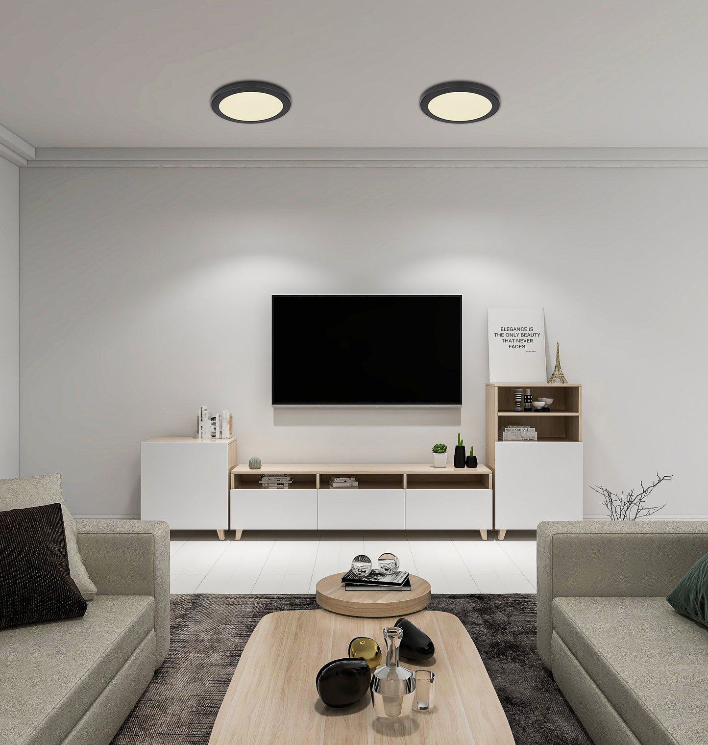 Lasse Deckenleuchte schwarz 30cm