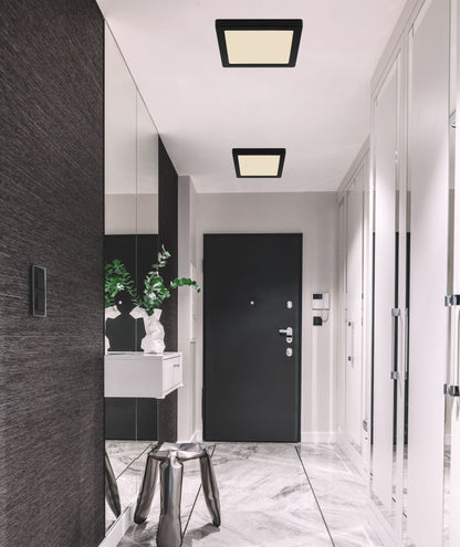 Lasse Deckenleuchte schwarz 22x22cm