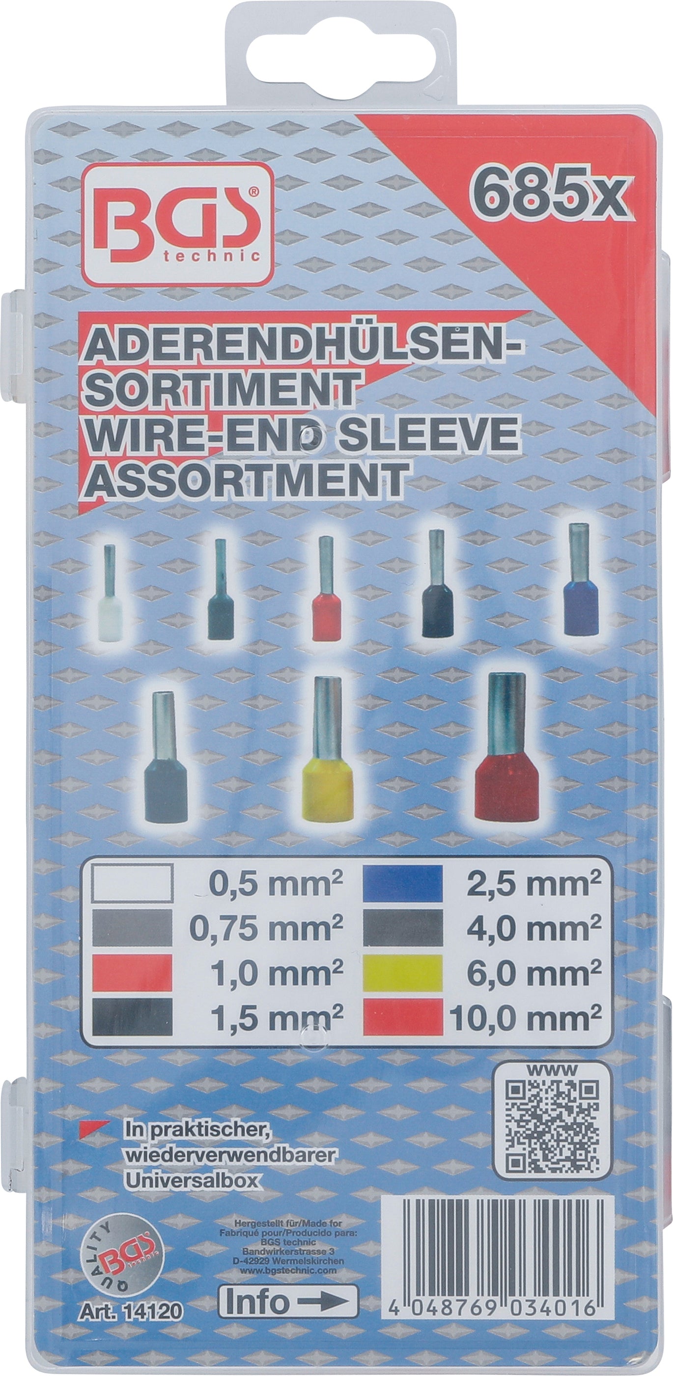 BGS Aderendhülsen-Sortiment | isoliert | 685 teilig