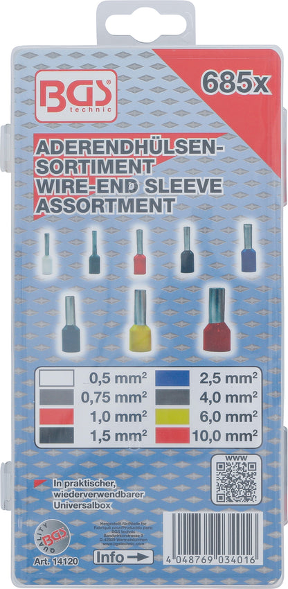 BGS Aderendhülsen-Sortiment | isoliert | 685 teilig