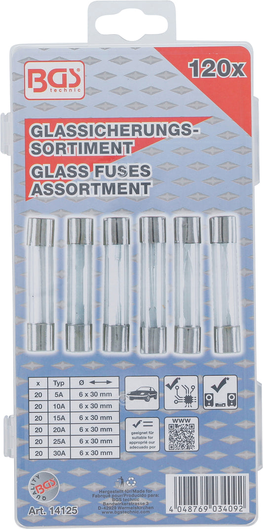 BGS Glassicherungs Sortiment 120 teilig