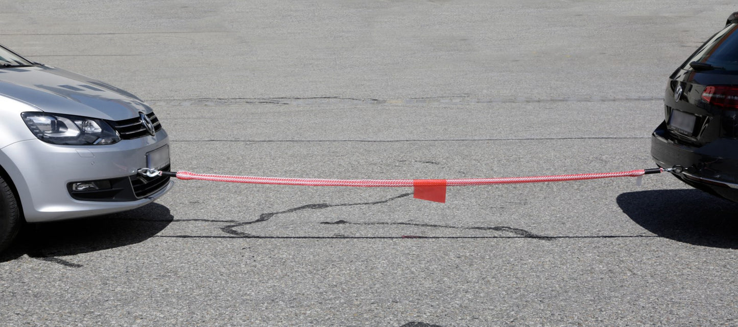 Kerbl Abschleppseil 4m | 3500kg [mit Karabinerhaken & Fahne]