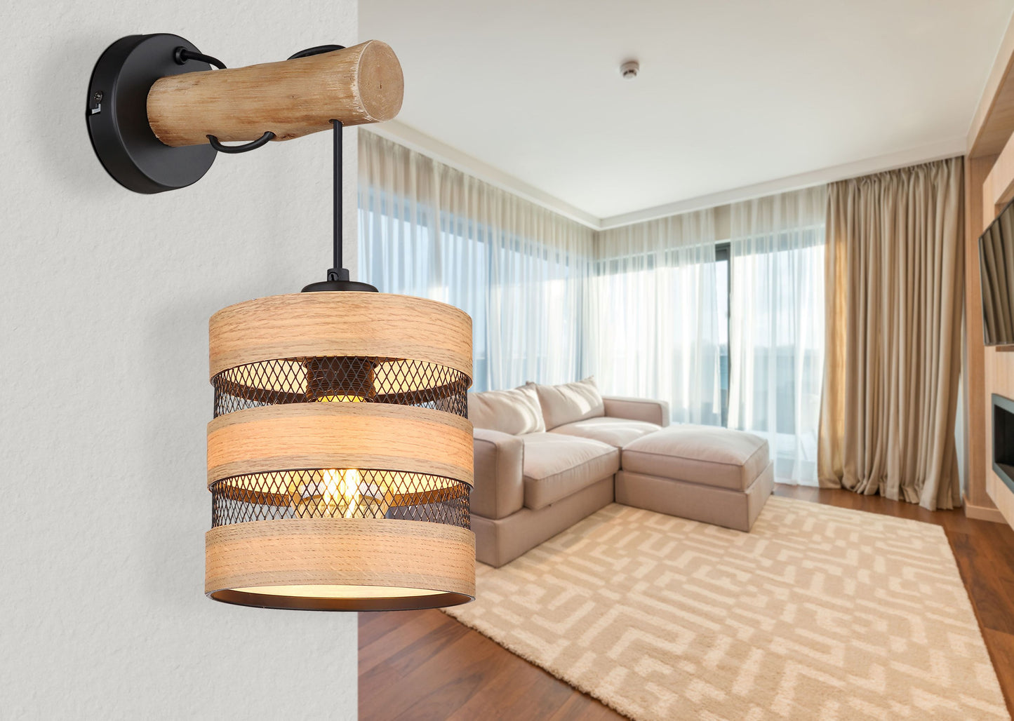 Soeni Wandleuchte Holz