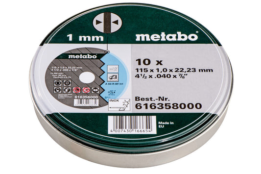 Metabo 10 Trennscheiben 115x1,0mm INOX