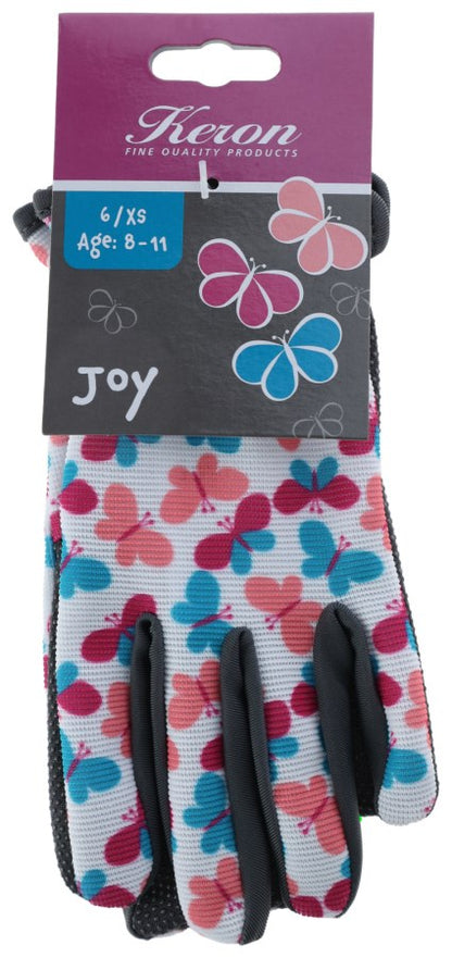 Kerbl Kinderhandschuh Joy | Schmetterling Gr.6 (XS) [alter 8 - 11 Jahre]