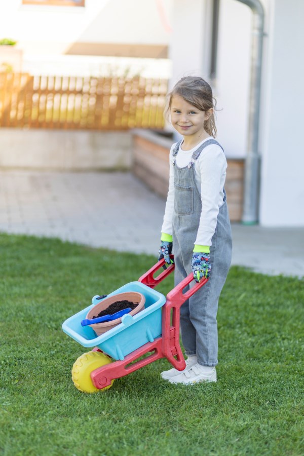 Kerbl Kinderhandschuh Joy | Traktormuster Gr.6 (XS) [alter 4 - 6 Jahre]