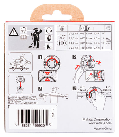 Makita Fadenkopf Tap & Go | 2,0mm Faden