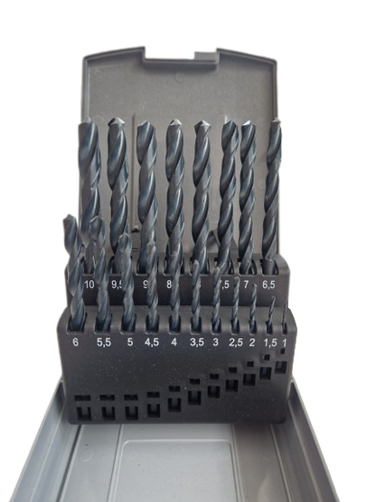 HSS Spiralbohrer Set 19tlg. 1-10mm