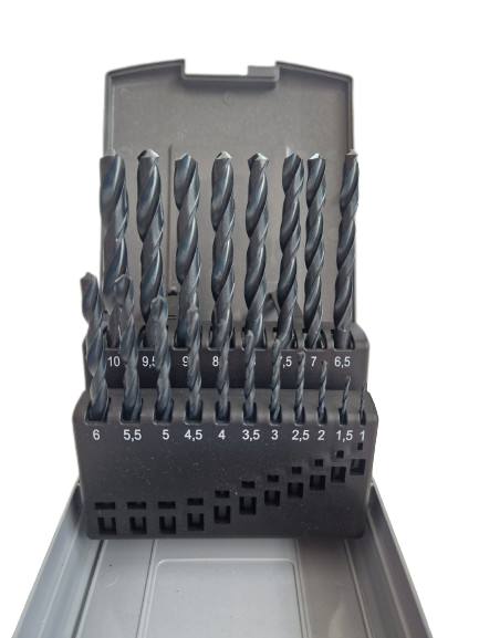 HSS Spiralbohrer Set 19tlg. 1-10mm