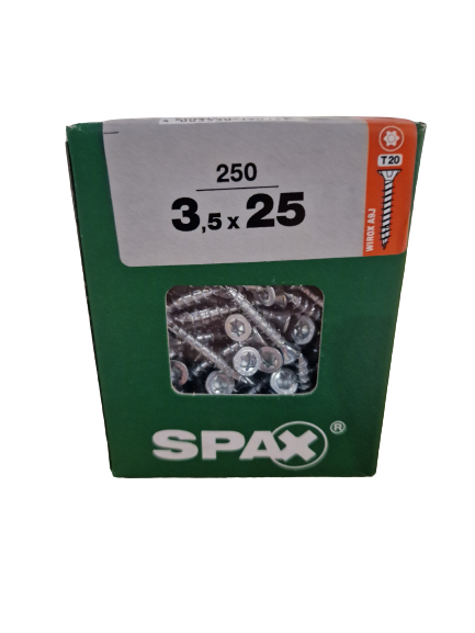 Spax Senkkopf 3,5x25 Torx 250 Stück