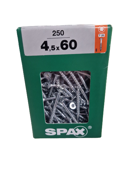 Spax Senkkopf 4,5x60 Torx 250 Stück