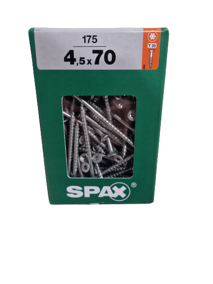 Spax Senkkopf 4,5x70 Torx 175 Stück