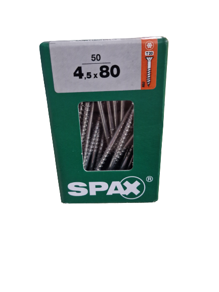 Spax Senkkopf 4,5x80 Torx 50 Stück