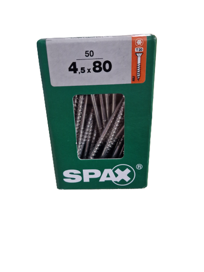 Spax Senkkopf 4,5x80 Torx 50 Stück