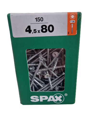 Spax Senkkopf 4,5x80 Torx 150 Stück