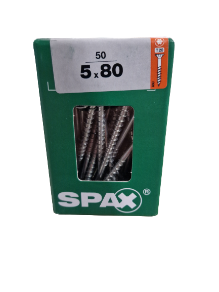 Spax Senkkopf 5x80 Torx 50 Stück