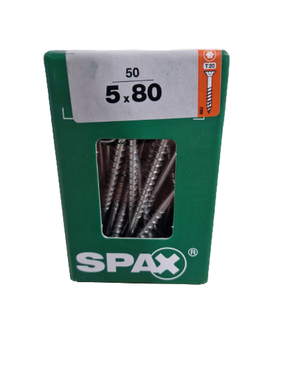 Spax Senkkopf 5x80 Torx 50 Stück