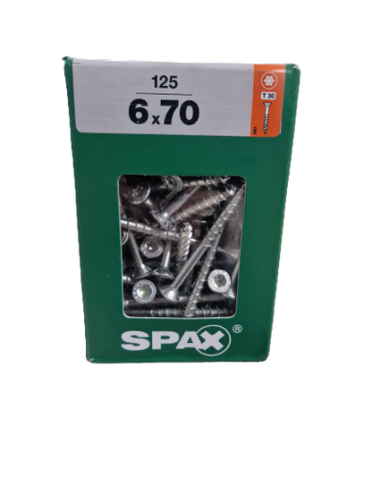 Spax Senkkopf 6x70 Torx 125 Stück