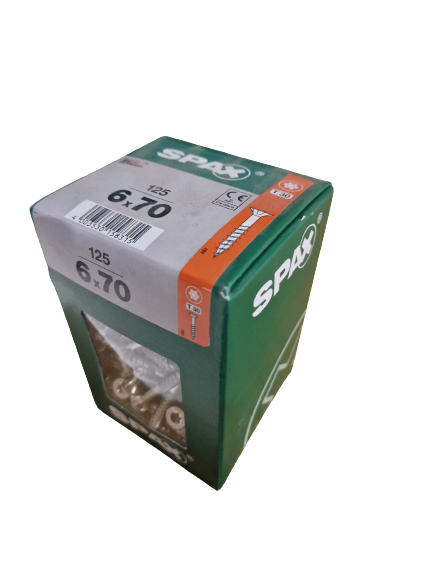 Spax Senkkopf 6x70 Torx 125 Stück