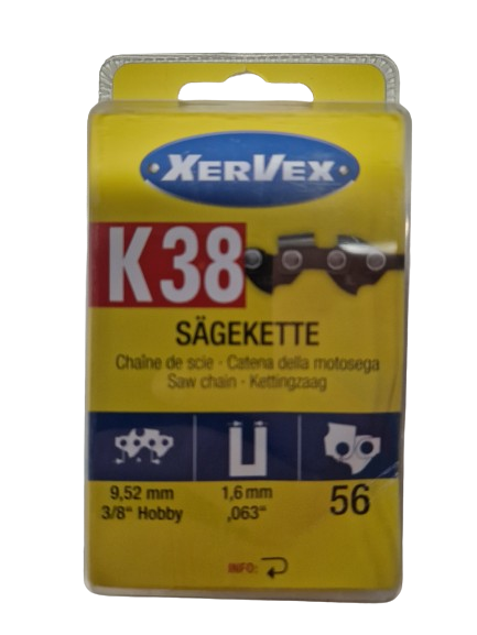 Ersatz-Sägekette K38 | 3/8'' | 1,6mm | 56TG