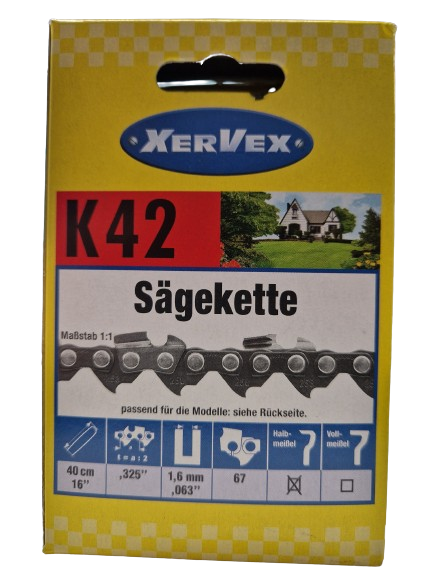 Ersatz-Sägekette K42 | 0,325'' | 1,6mm | 67TG