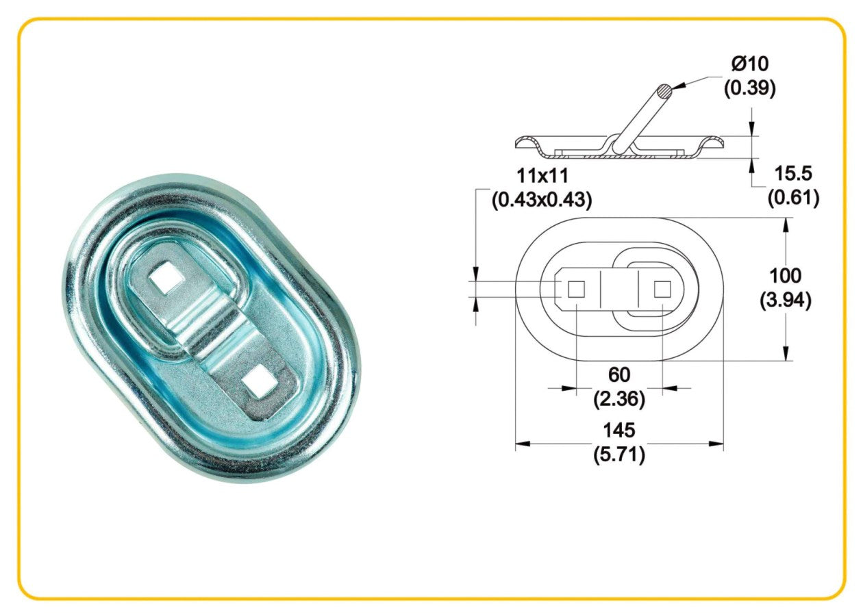 Kerbl Zurrmulde 100 x 145 mm