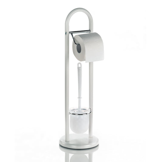 Toilettengarnitur Linda Metall weiß 65,0