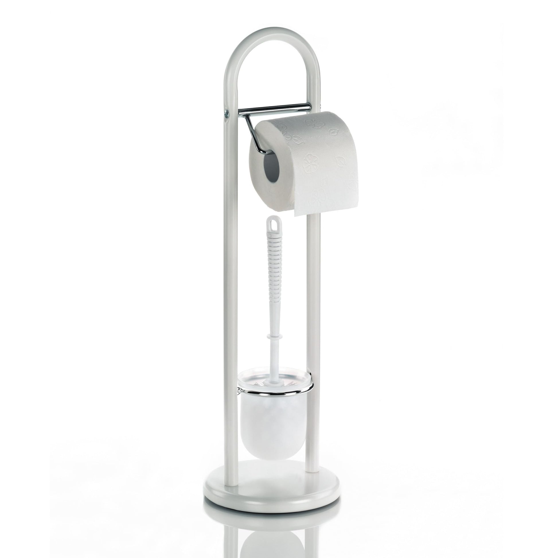 Toilettengarnitur Linda Metall weiß 65,0