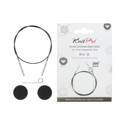 Knit Pro Nadelseil Edelstahl 360 grad