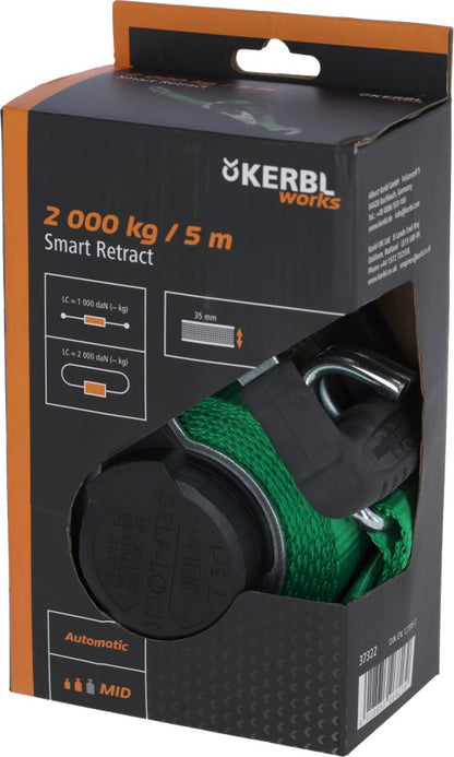 Kerbl Automatikzurrgurt | grün 2000kg [35mm/5m]